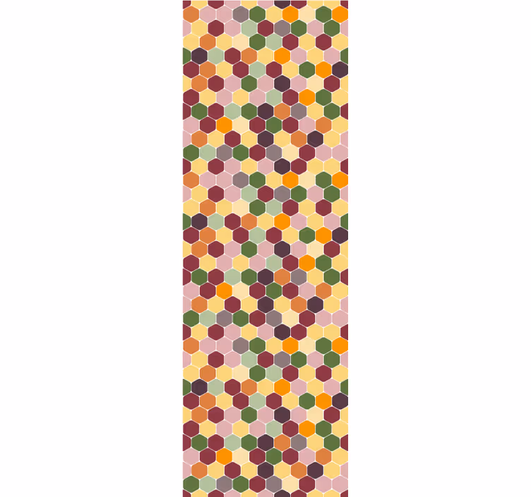 Rulou geam modern hexagoane colorate cu textură - TenStickers