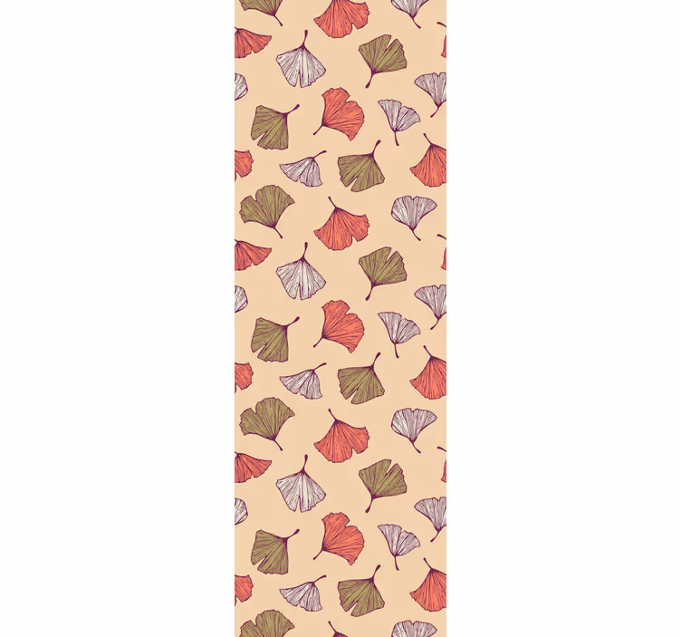 Rulou geam modern frunze colorate de ginkgo - TenStickers