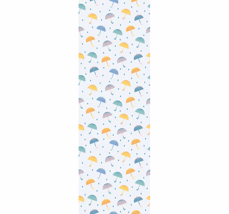 Rulou geam modern fundal amuzant cu umbrele colorate - TenStickers