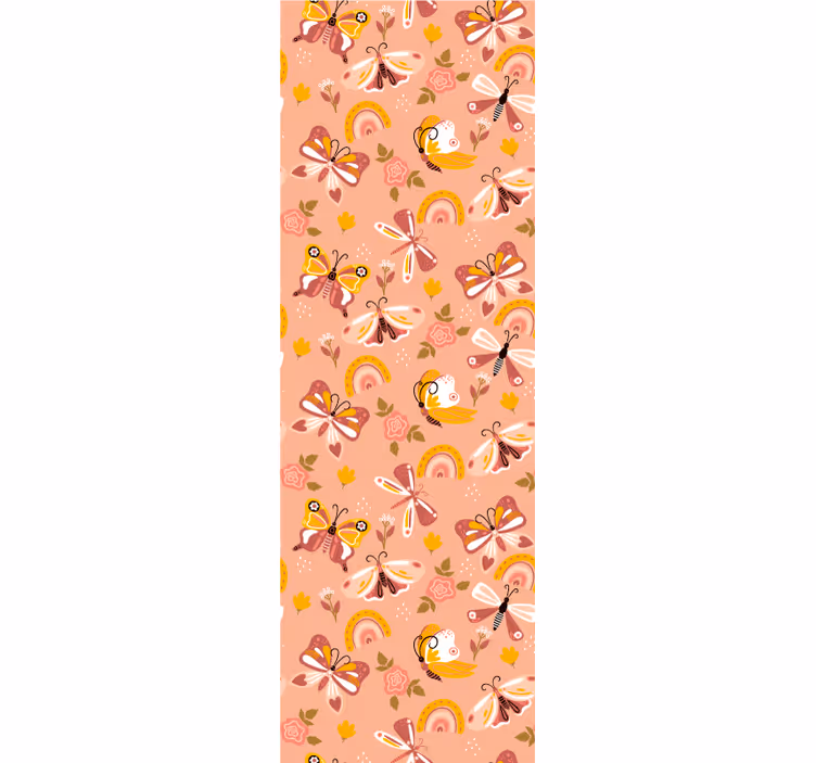 Rulou geam modern model boho fluturi și curcubee - TenStickers