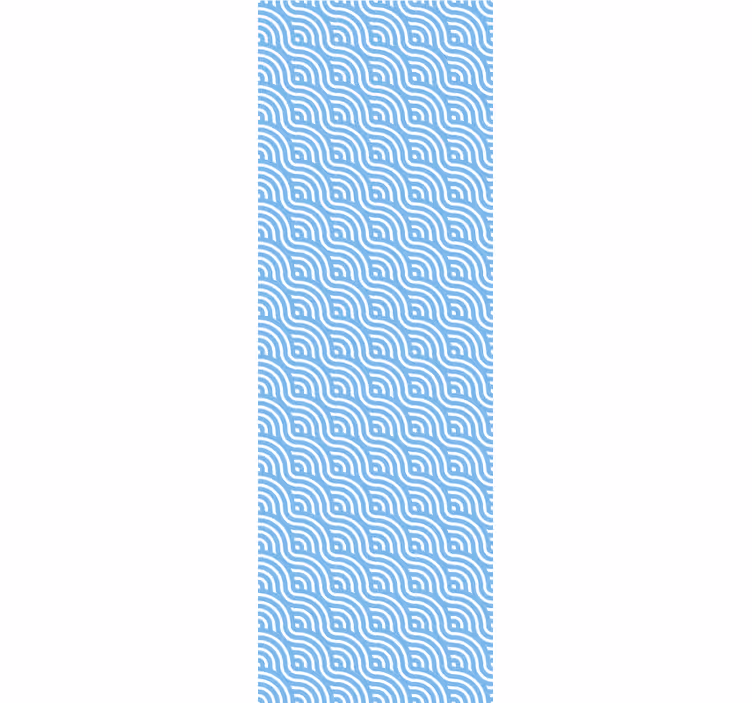 Rulou geam modern valuri albastre mici - TenStickers