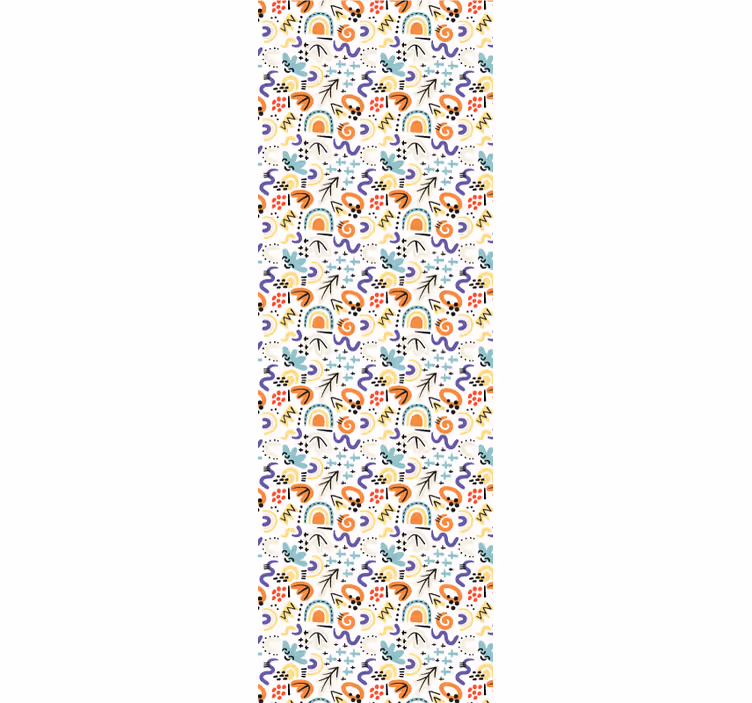 Rulou geam modern cu model abstract organic plat - TenStickers