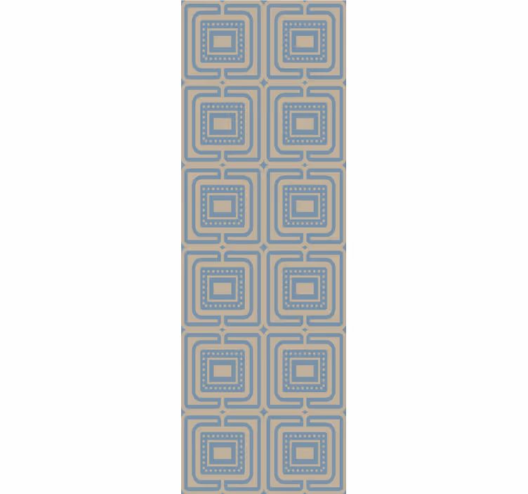 Rulou geam modern textură pătrate bronz și albastru închis - TenStickers