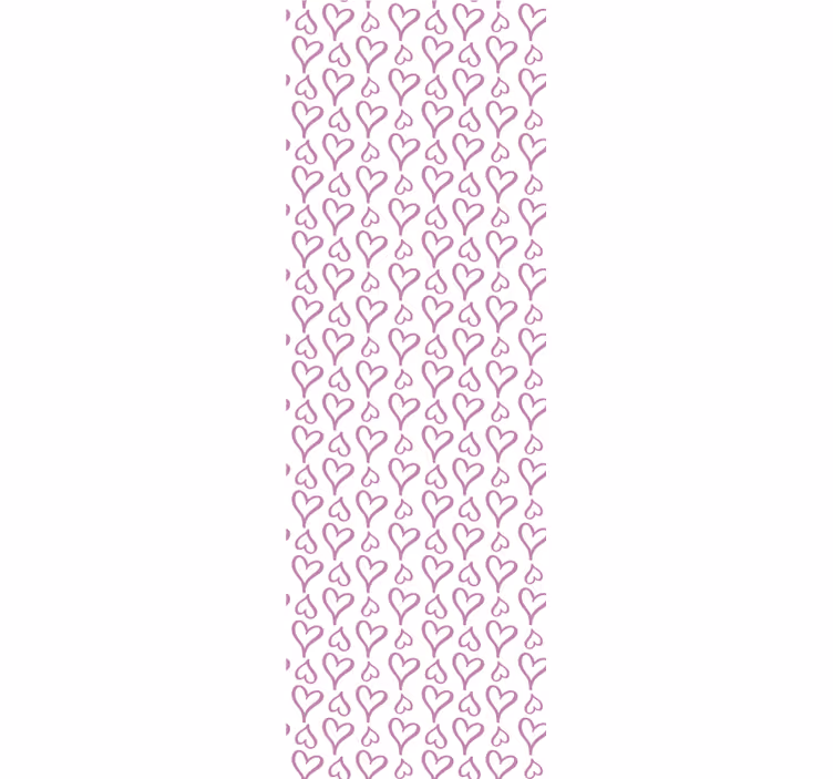 Rulou geam modern cu iconițe roz de inimă ilustrate - TenStickers