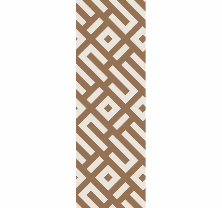 Rulou geam modern design geometric în nuanțe pământii - TenStickers