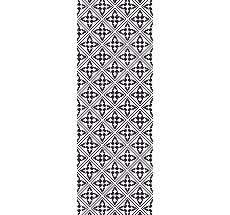Rulou geam negru cu plăci florale - TenStickers