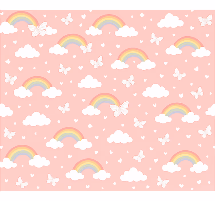 Rulou geam roz design curcubeu pentru copii - TenStickers