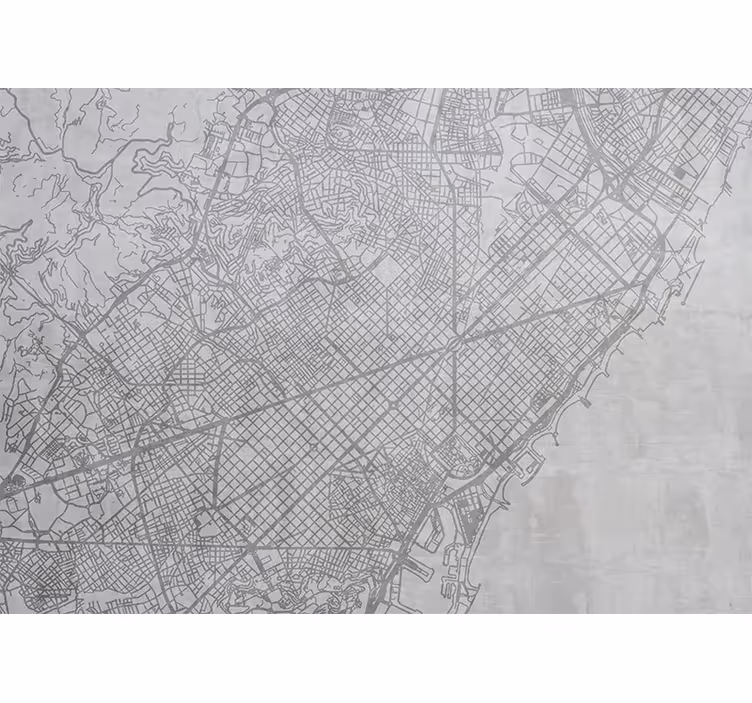 Rulou geam bucătărie hartă orașului barcelona - TenStickers