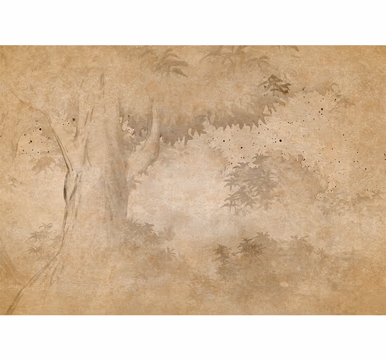 Rulou geam bucătărie peisaj vintage de pădure tropicală - TenStickers