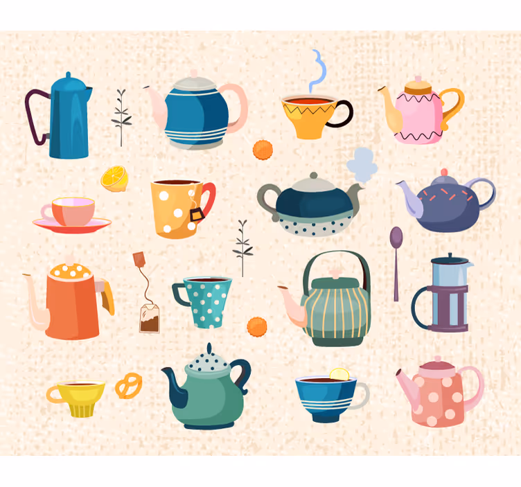Rulou geam bucătărie stil vintage té - TenStickers