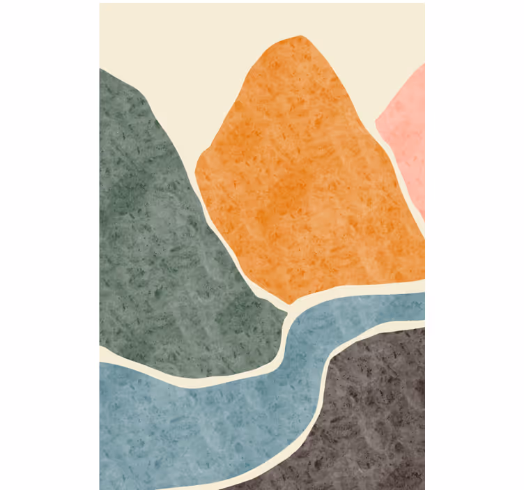 Rulou geam salon pictură modernă abstractă - TenStickers