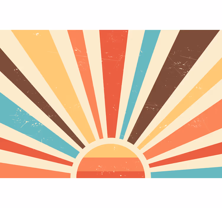 Rulou geam salon apus vintage abstract - TenStickers