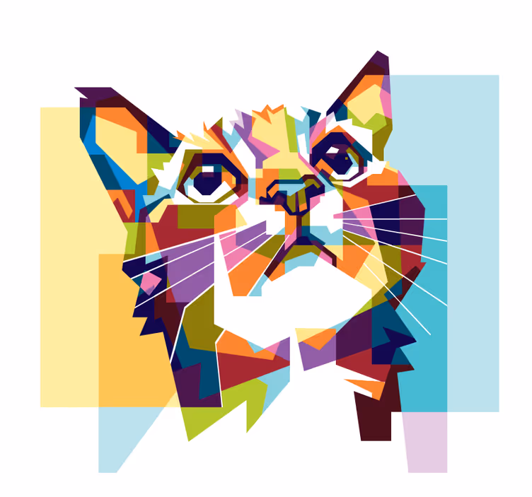 Rulou geam salon pisici colorate - TenStickers