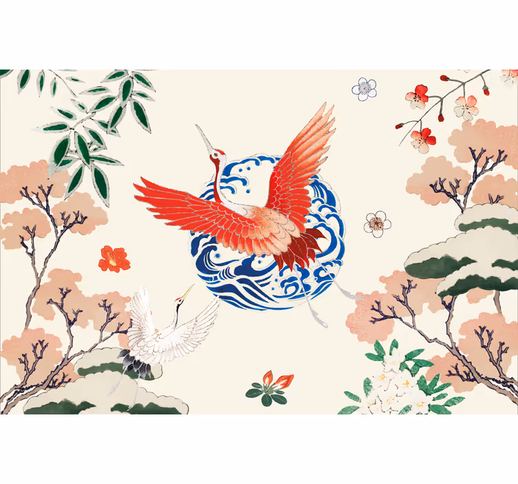 Rulou geam salon stil chinezesc - TenStickers
