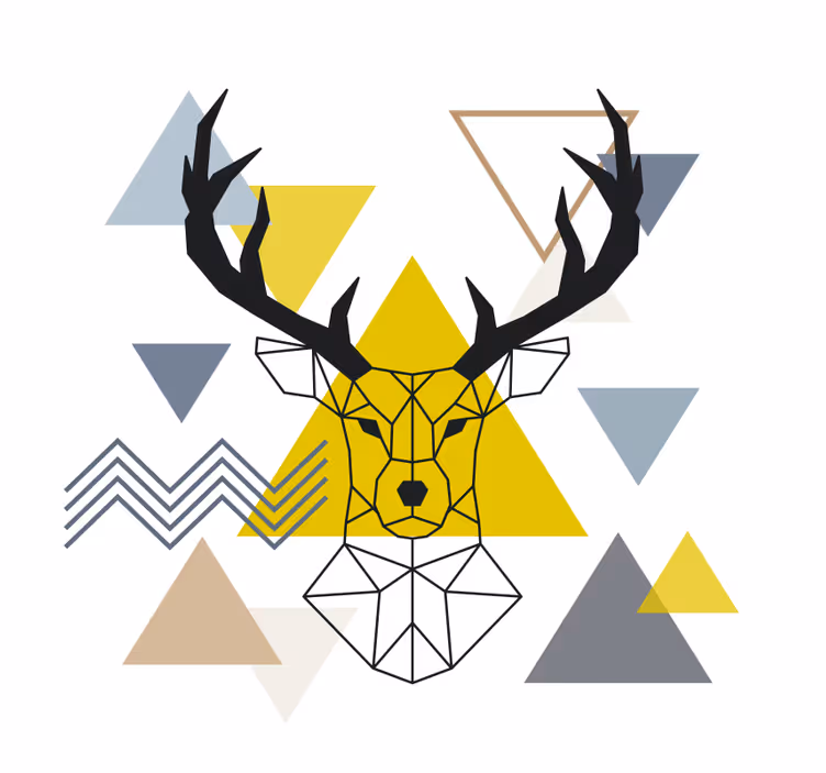 Rulou geam salon cerb geometric - TenStickers