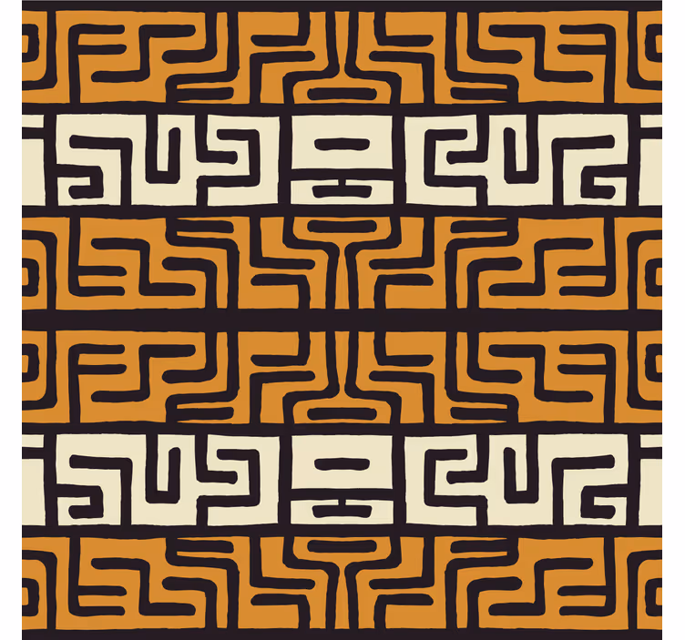 Rulou geam salon model abstract maro stil african - TenStickers
