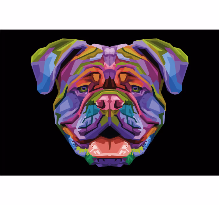 Rulou geam salon câini moderni colorați - TenStickers