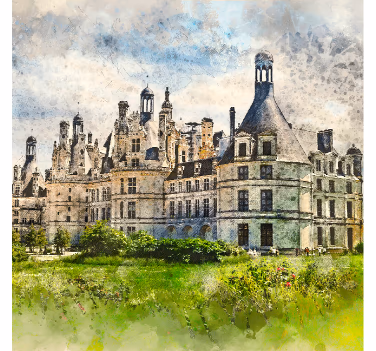 Rulou geam salon castel francez - TenStickers