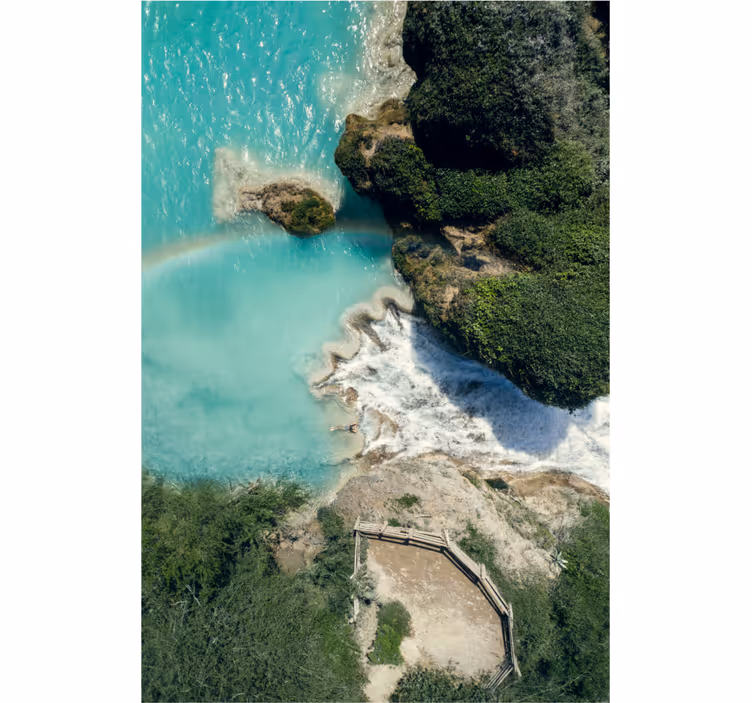 Rulou geam salon conexiune lac și mare - TenStickers