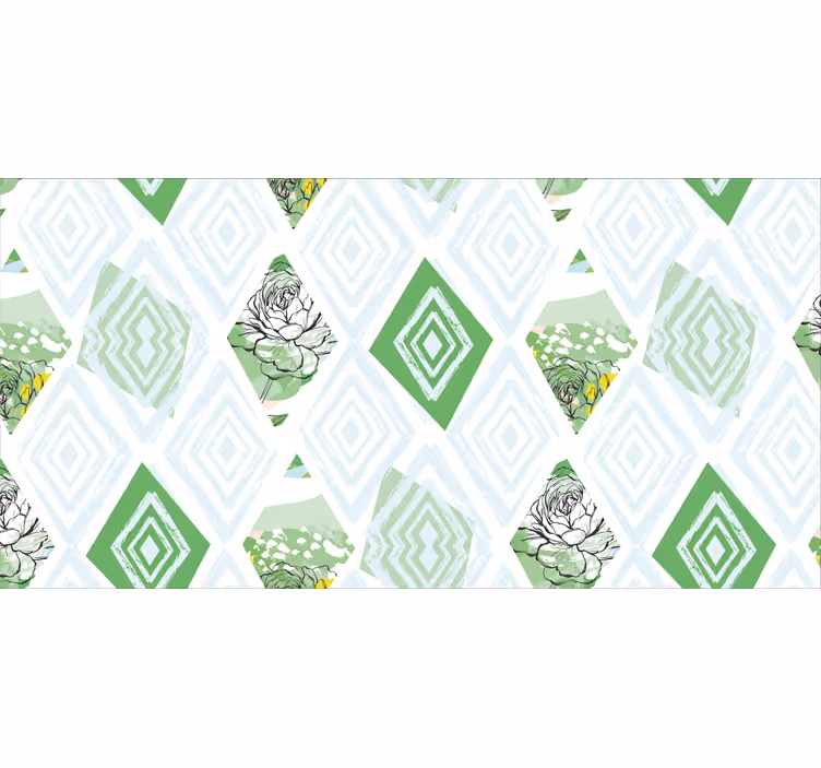 Rulou geam salon flori de primăvară geometrice abstracte - TenStickers