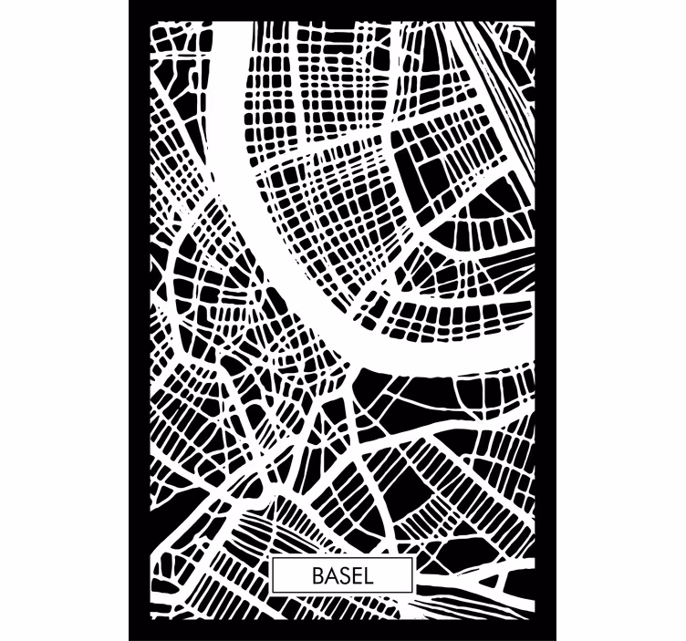 Rulou geam salon hartă topografică basel - TenStickers