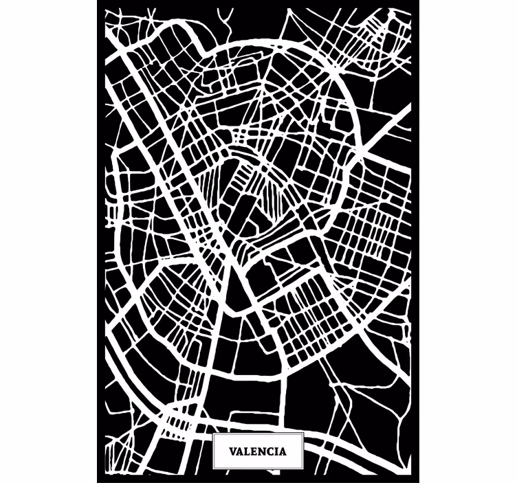 Rulou geam salon hartă topografică valencia - TenStickers