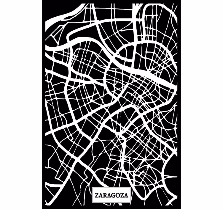 Rulou geam salon hartă topografică zaragoza - TenStickers