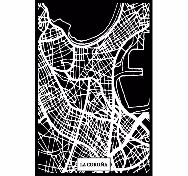 Rulou geam salon hartă topografică coruña - TenStickers