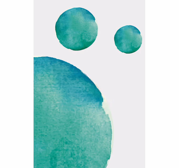 Rulou geam salon acuarelă abstractă aquamarine - TenStickers