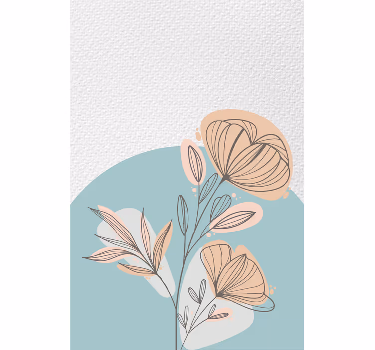 Rulou geam salon pictură florală - TenStickers