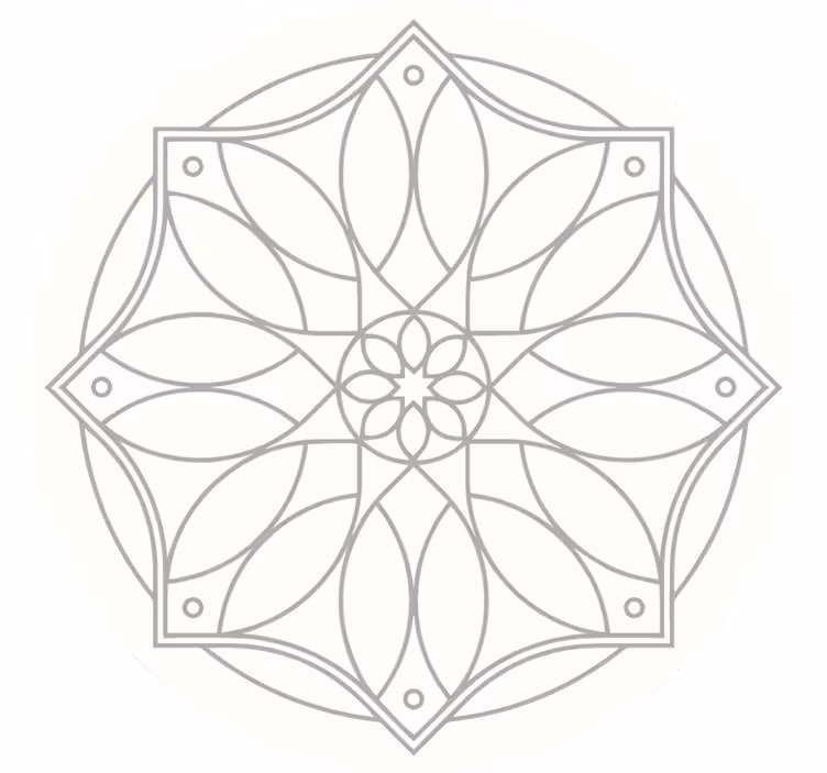 Rulou geam alb cu design mandala - TenStickers