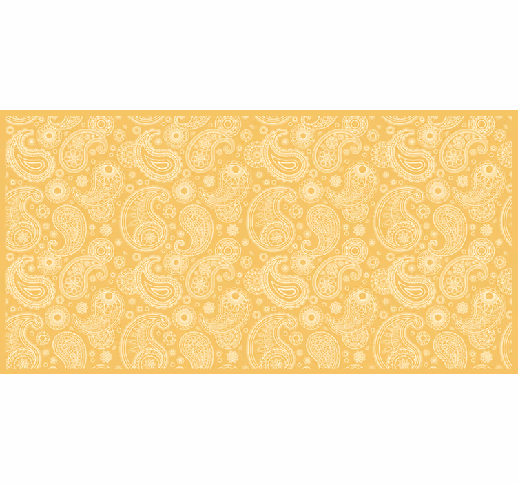 Rulou geam galben model paisley arabesc - TenStickers