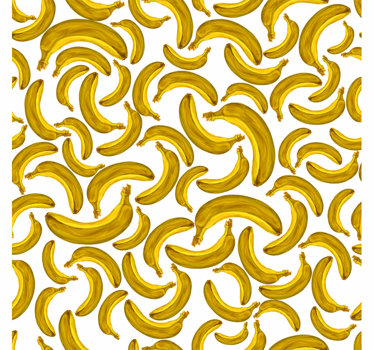 Rulou geam galben design banană - TenStickers