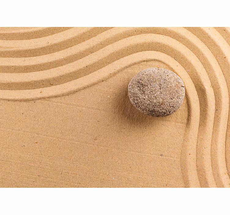 Rulou geam bej sferă zen texturată - TenStickers