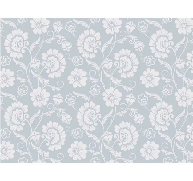 Rulou geam gri cu model floral elegant - TenStickers