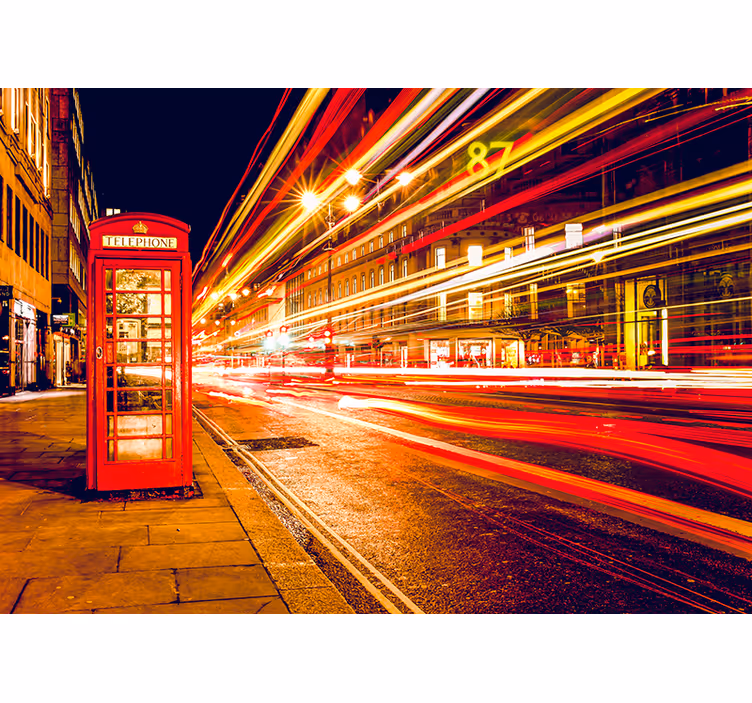 Rulou geam roșu noaptea iconică de la londra - TenStickers