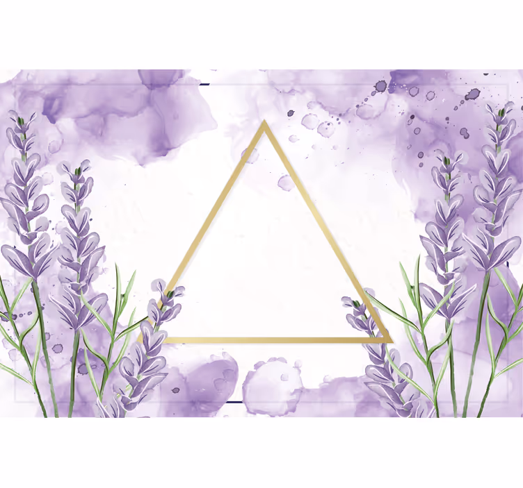 Rulou geam violet triunghi digital lavandă - TenStickers