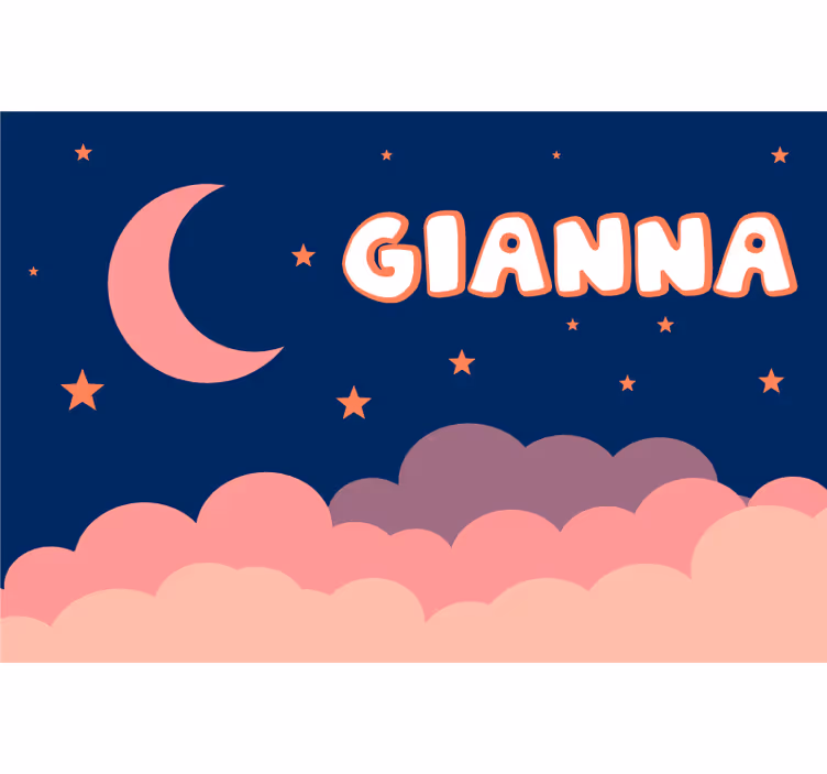 Rulou geam violet personalizabil cu lună și cer - TenStickers