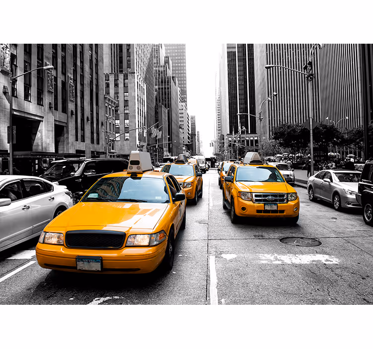 Rulou geam salon taxi new york - TenStickers