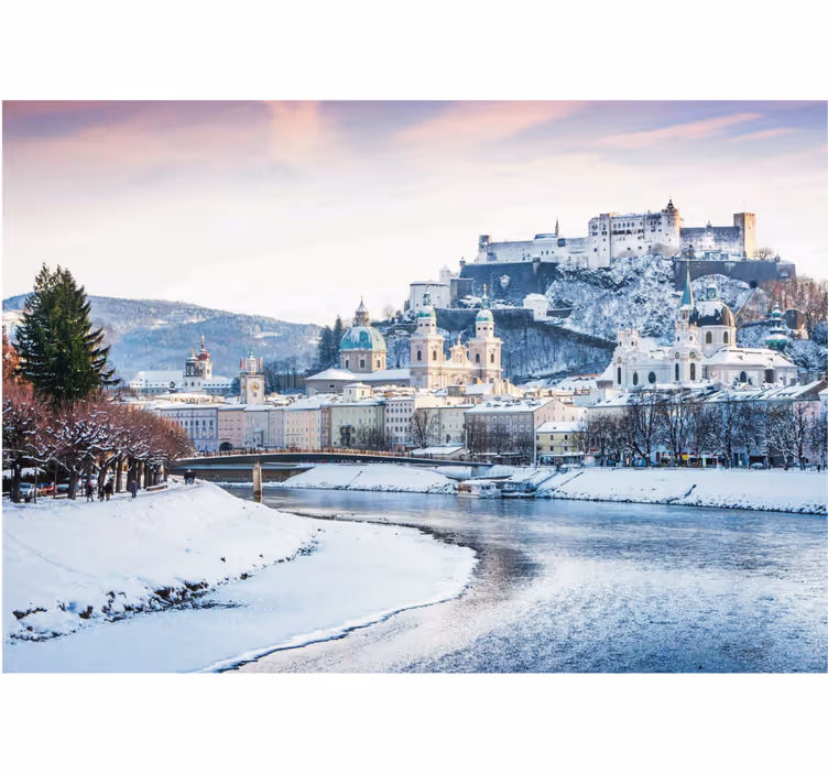 Rulou geam salon salzburg iarnă - TenStickers