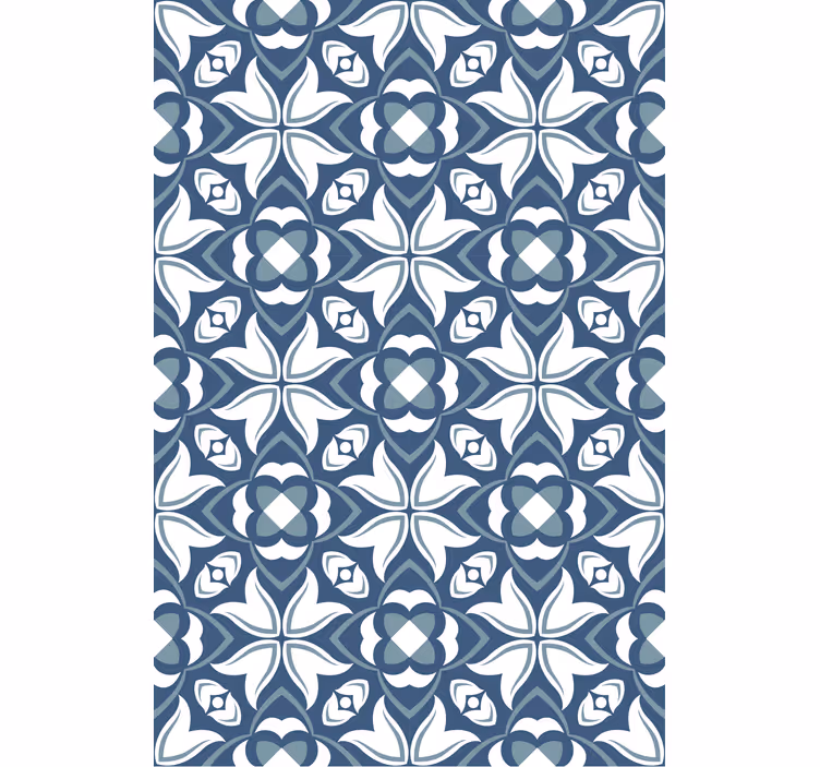 Rulou geam albastru cu elemente botanice elegante - TenStickers