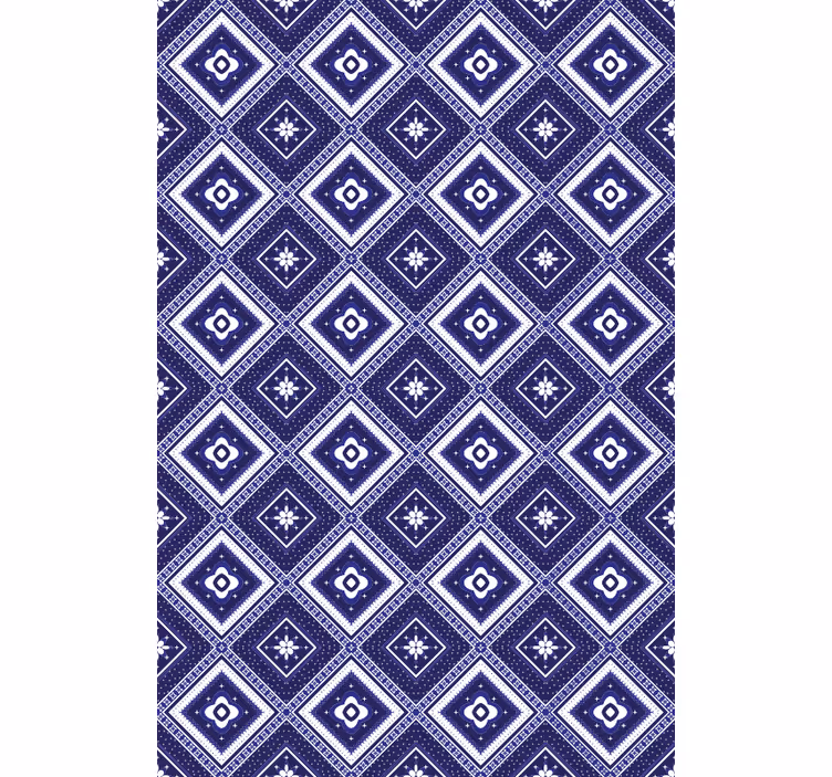 Rulou geam albastru cu motiv diamant albastru - TenStickers