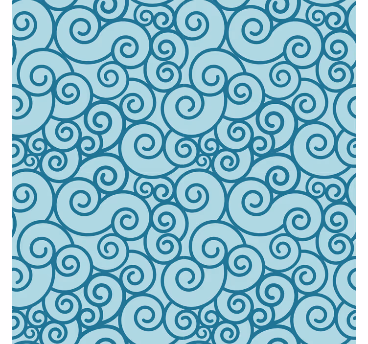 Rulou geam albastru cu model spiralat - TenStickers