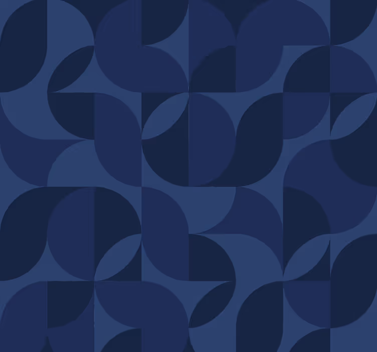Rulou geam albastru retro geometric - TenStickers
