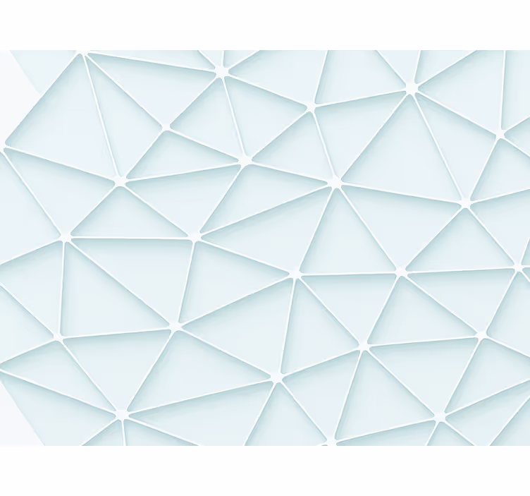 Rulou geam albastru design triunghiuri abstracte - TenStickers