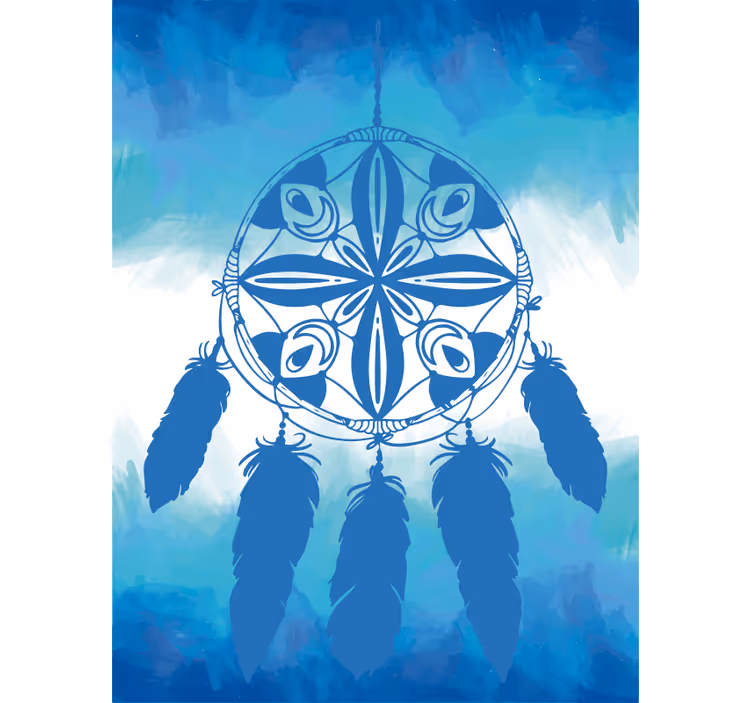 Rulou geam albastru vise ornamentale - TenStickers