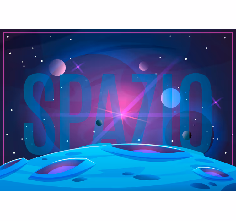 Rulou geam albastru univers și spațiu - TenStickers