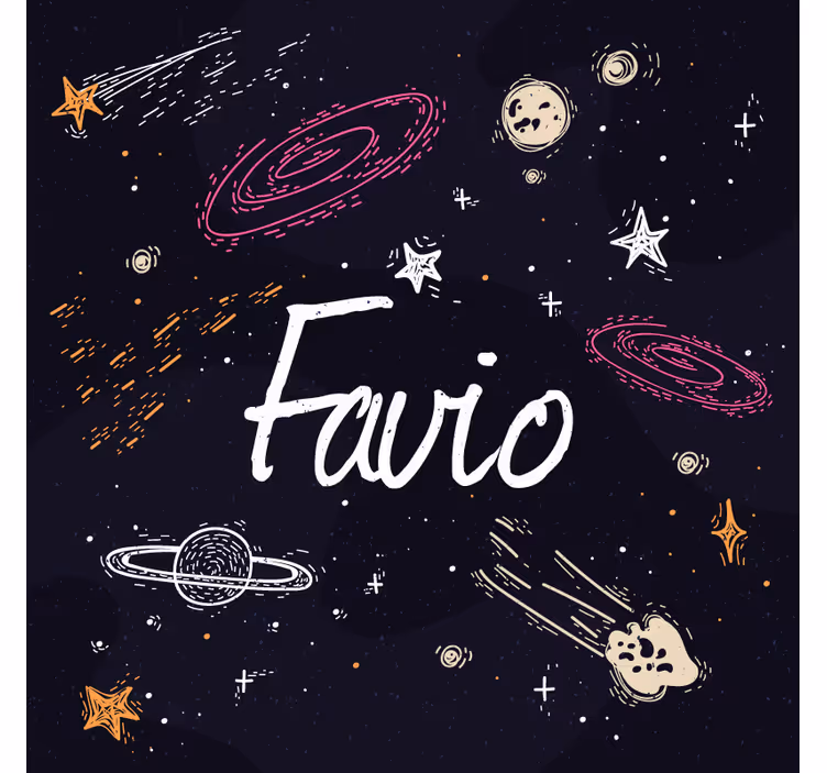 Rulou geam albastru galaxy cu nume personalizabil - TenStickers