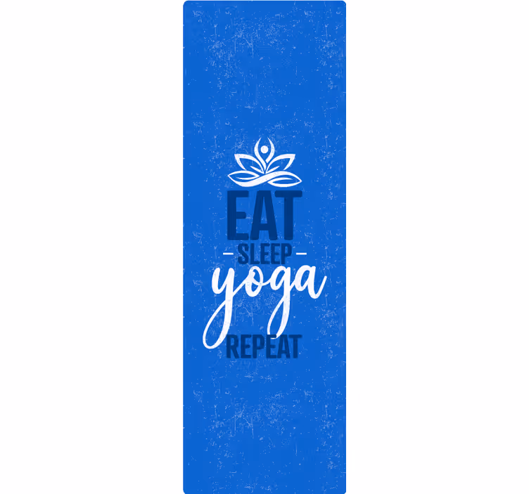Rulou geam albastru mănâncă dormi yoga repetă - TenStickers