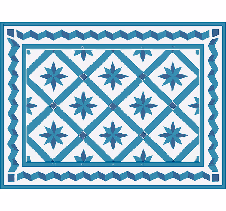 Rulou geam albastru plăci cu stele geometrice - TenStickers